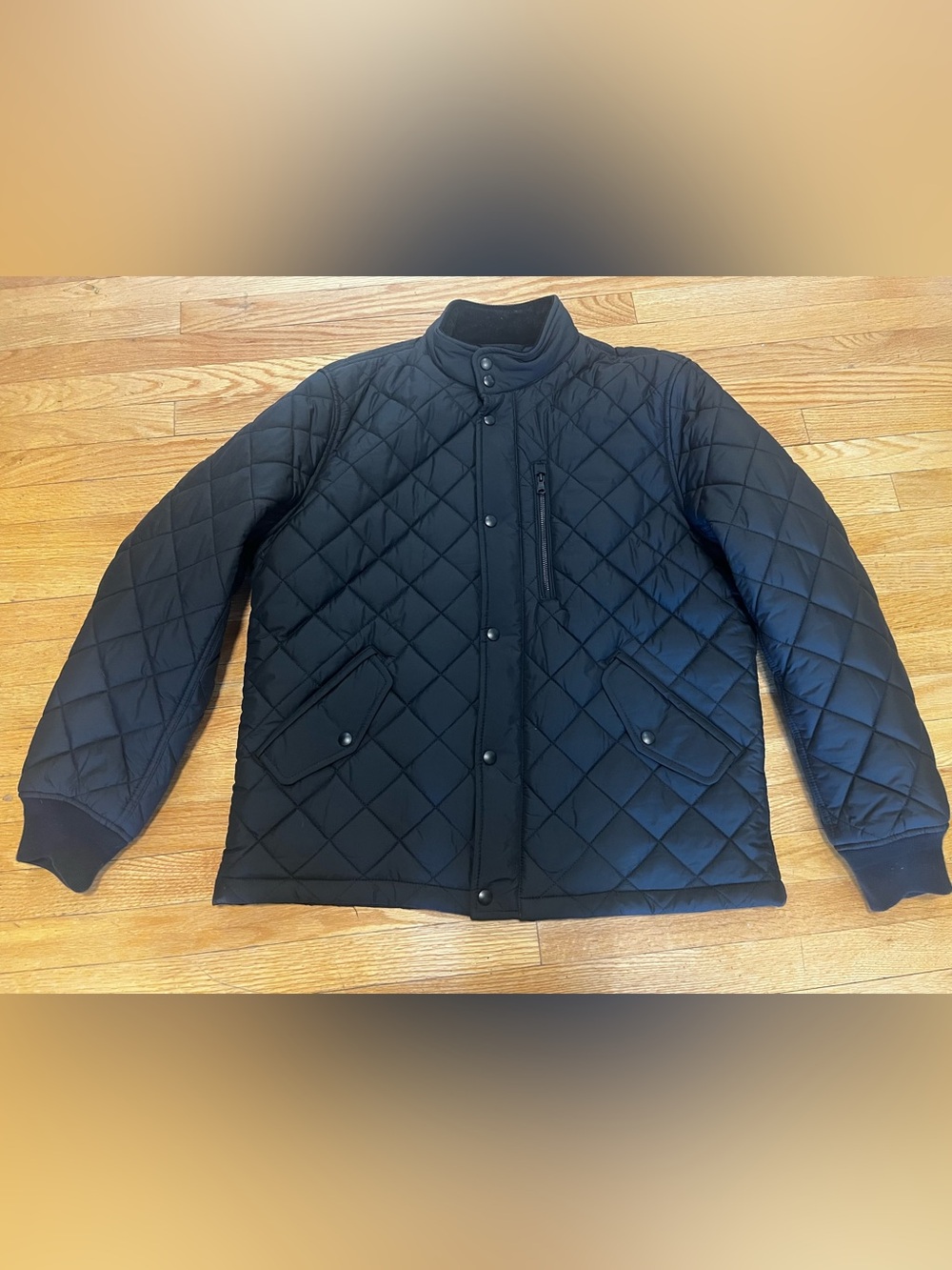 Banana Republic Black Quilted Lightweight Jacket, men’s size Large